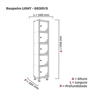 Locker Aço 5 Portas: Organize com Segurança! - imagem 2
