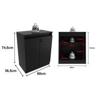 Balcão Escritório Preto CR25046: Organize-se com Segurança! - imagem 2