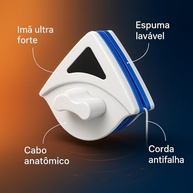 Limpador Magnético para Vidros Duplos com Corda de Segurança - Limpeza Simultânea em Ambas as Faces - imagem 5