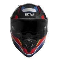 Capacete Moto GP Tech V128 Fusion: Segurança e Estilo com Viseira Solar Interna (Vermelho/Azul Brilhante) - imagem 3