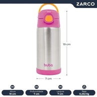 Buba Garrafa Térmica Rosa 400ml - Parede Dupla com Segurança e Estilo - imagem 4
