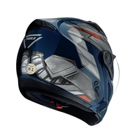 Capacete Peels Mirage Steel Azul/Laranja: Estilo, Segurança e Conforto com Queixeira Removível e Óculos Solar - imagem 5
