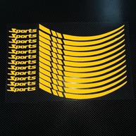 Adesivos Refletivos Amarelos para Cubos de Roda de Carro - Segurança e Estilo à Prova D'água - imagem 3