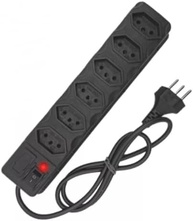 Régua Extensora Universal Bivolt com Filtro de Linha e Fusível de Segurança - 6 Tomadas - imagem 3