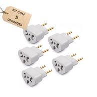 Kit 5 Adaptadores Tomada Universal 10A/20A Bivolt - Segurança e Versatilidade para Todos os Seus Aparelhos - imagem 1