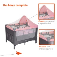 Berço Portátil Luck Rosa: Conforto e Segurança! - imagem 2