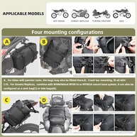 POCREATION Bolsa de Barra de Proteção 8L: Aventura e Segurança para Sua Moto ADV, Touring e Off-Road - imagem 4