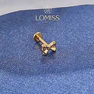 Piercing Labret Titânio PVD Borboleta: Elegância e Segurança - imagem 2