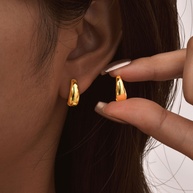 Brincos de Argola em Forma de U Vnox: Elegância e Segurança - imagem 2