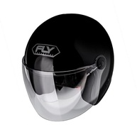 Capacete Moto Aberto Fly F-17 Preto Brilhante: Estilo e Segurança para Todos! - imagem 3