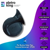 Buzina Automotiva Vetor VT215: Som Forte e Segurança! - imagem 2