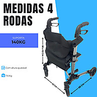 Andador 4 Rodas Dobrável: Mais Liberdade e Segurança - imagem 1