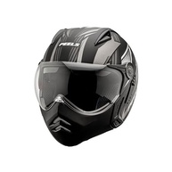 Capacete Peels Mirage Living Preto Fosco/Grafite: Segurança e Estilo com Queixeira Removível e Óculos Solar - imagem 3