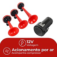 Buzina Caminhão 3 Cornetas: Potência e Segurança! - imagem 2