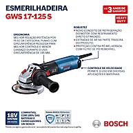 Esmerilhadeira Bosch GWS 17-125 S: Potência e Segurança! - imagem 2