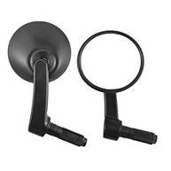 Espelhos Retrovisores Redondos Universais para Moto 22mm Alumínio Preto - Estilo e Segurança - imagem 3