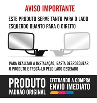 Retrovisor Pampa 1984-1997 Esquerdo Fixo Preto - Visibilidade e Segurança Essenciais - imagem 4