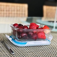 Kit 4 Potes de Vidro Retangular com Tampa Hermética 370ml - Frescor e Segurança na Cozinha - imagem 5