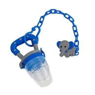 Prendedor de Chupeta com Porta Frutas Azul - Design Elefante | Segurança e Praticidade na Introdução Alimentar - imagem 2