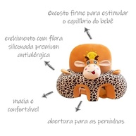 Assento Infantil com Almofada de Apoio Postural em Formato de Girafa - Conforto e Segurança para Bebês - imagem 5