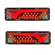 Par de Lanternas Traseiras LED 30cm: Segurança Total com Seta Sequencial e Alta Visibilidade para Caminhões e Reboques - imagem 2