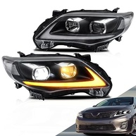 Faróis de LED VLAND para Toyota Corolla 2011-2013: Estilo e Segurança com Fibra Óptica - imagem 3