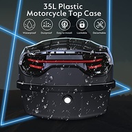 Baú Traseiro Moto 35L Impermeável com Encosto e Trava - Segurança e Conforto para suas Viagens - imagem 3