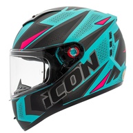Capacete Peels Icon 23 Fast Verde Água Fosco/Rosa - Segurança e Estilo para Sua Moto - imagem 1