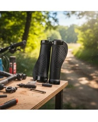 Punhos Ergonômicos para Bike MTB: Conforto e Segurança com Borracha Antiderrapante e Trava de Alumínio - imagem 3