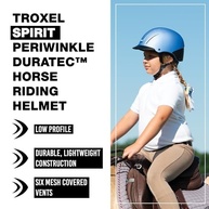 Capacete Troxel Spirit Horseback: Segurança e Estilo para Equitação | Periwinkle Duratec - Tamanho G - imagem 3