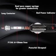 CUZEC Cabo Adaptador Isqueiro 1.8m 16AWG 15A - Potência e Segurança para Seus Dispositivos 12V/24V - imagem 3