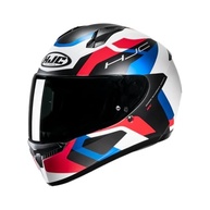 Capacete HJC C10 Tins: Segurança e Estilo em Azul, Vermelho e Preto (Tamanho 58) - imagem 2