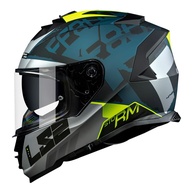 Capacete LS2 FF800 Storm Sprinter Preto, Cinza e Verde - Segurança e Estilo para Sua Aventura - imagem 1