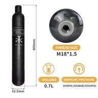 Tanque HPA Fibra de Carbono TUXING 0.7L 4500Psi - Potência e Segurança para seu Rifle PCP e Paintball - imagem 3