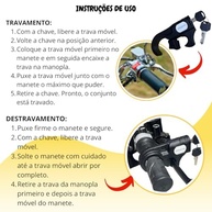 Trava de Segurança Universal Anti-Furto para Manetes de Moto e Scooter - imagem 4