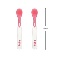 Kit Colheres Termossensíveis Rosa - 2 Unidades Buba | Segurança e Conforto para Bebês - imagem 3