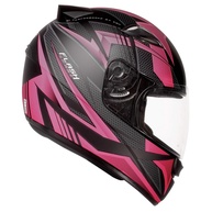 Capacete Ebf New Spark Flash 58: Segurança e Estilo para Você! Preto Fosco com Detalhes Rosa - imagem 1