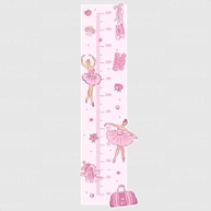 Kit Adesivos Decorativos Régua Crescimento Bailarina Infantil - Lavável, Seguro e Fácil Aplicação para Decoração do Quarto da Menina - imagem 1