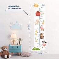 Adesivos Decorativos Régua Crescimento Fazendinha Infantil - Lavável, Seguro e Fácil Aplicação - imagem 3