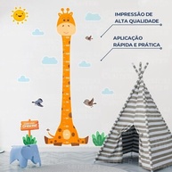 Kit Adesivos Decorativos Régua Crescimento Girafa Infantil - Vinil Lavável e Seguro para Quartos Kids - imagem 4