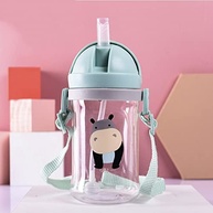 Copinho Infantil com Canudo 350ML Azul - Treinamento Seguro e Divertido para Bebês - imagem 5