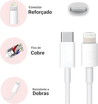 Kit Carregador Turbo 30W USB-C p/ iPhone: Carregue Rápido e Seguro! - imagem 4