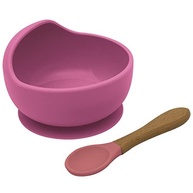 Conjunto Bowl com Colher de Bambu KaBaby Rosa - Seguro, Ecológico e Ideal para Bebês - imagem 3
