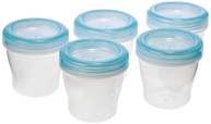 Kit com 5 Potes para Papinha KaBaby Azul - Seguro, Prático e Livre de BPA - imagem 1