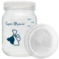 Kit com 20 Potes de Vidro para Leite Materno 200ml com Graduação - Seguro, Higiênico e Livre de BPA - imagem 1