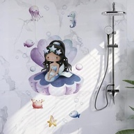 Adesivo Infantil Fundo do Mar Lavável - Seguro e Divertido para Box, Banheiro e Quarto - imagem 5