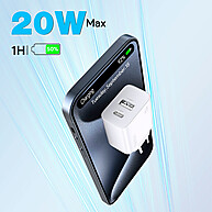 Carregador 1Hora PD 20W USB A+C – Carregamento Rápido e Seguro - imagem 2