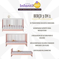 Berço 3 em 1 Multimóveis Doce de Leite – Versátil e Seguro - imagem 2