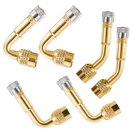Kit 6 Extensores de Válvula de Pneu Universal 45°/90°/135° em Latão - Acesso Fácil e Seguro - imagem 2