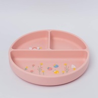 Prato de Silicone com Ventosa e Divisórias Fadinha Rosa - Seguro, Divertido e Prático para Refeições Infantil - imagem 3